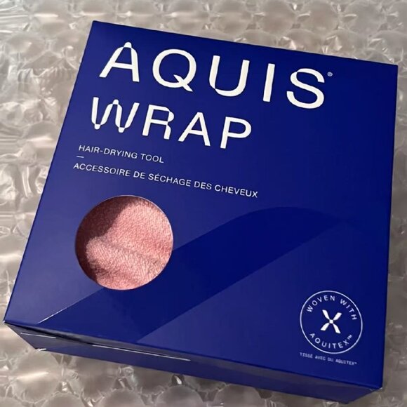 NIB AQUIS Hair Wrap Hair-Drying Tool, Water-Wicking - PINK - Picture 1 of 8